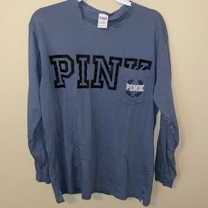 super cute PINK long sleeve pocket shirt!